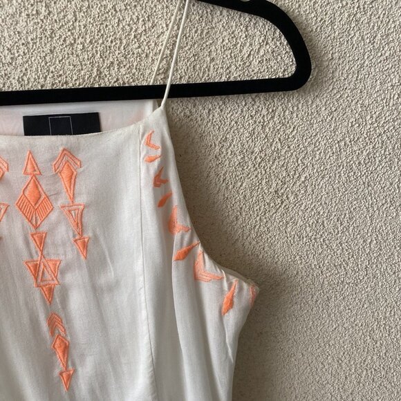 Dolce Vita Women Dress Ricka Garbo White Embroidered Sleeveless Mini Size Medium - Picture 6 of 10